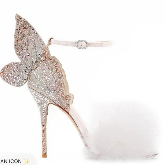 Sophia Webster Chiara Crystal Butterfly Wings Heel - Picture 3 of 12